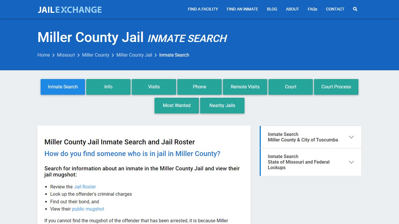 Miller County Inmate Search | Arrests & Mugshots | MO - Jail Exchange